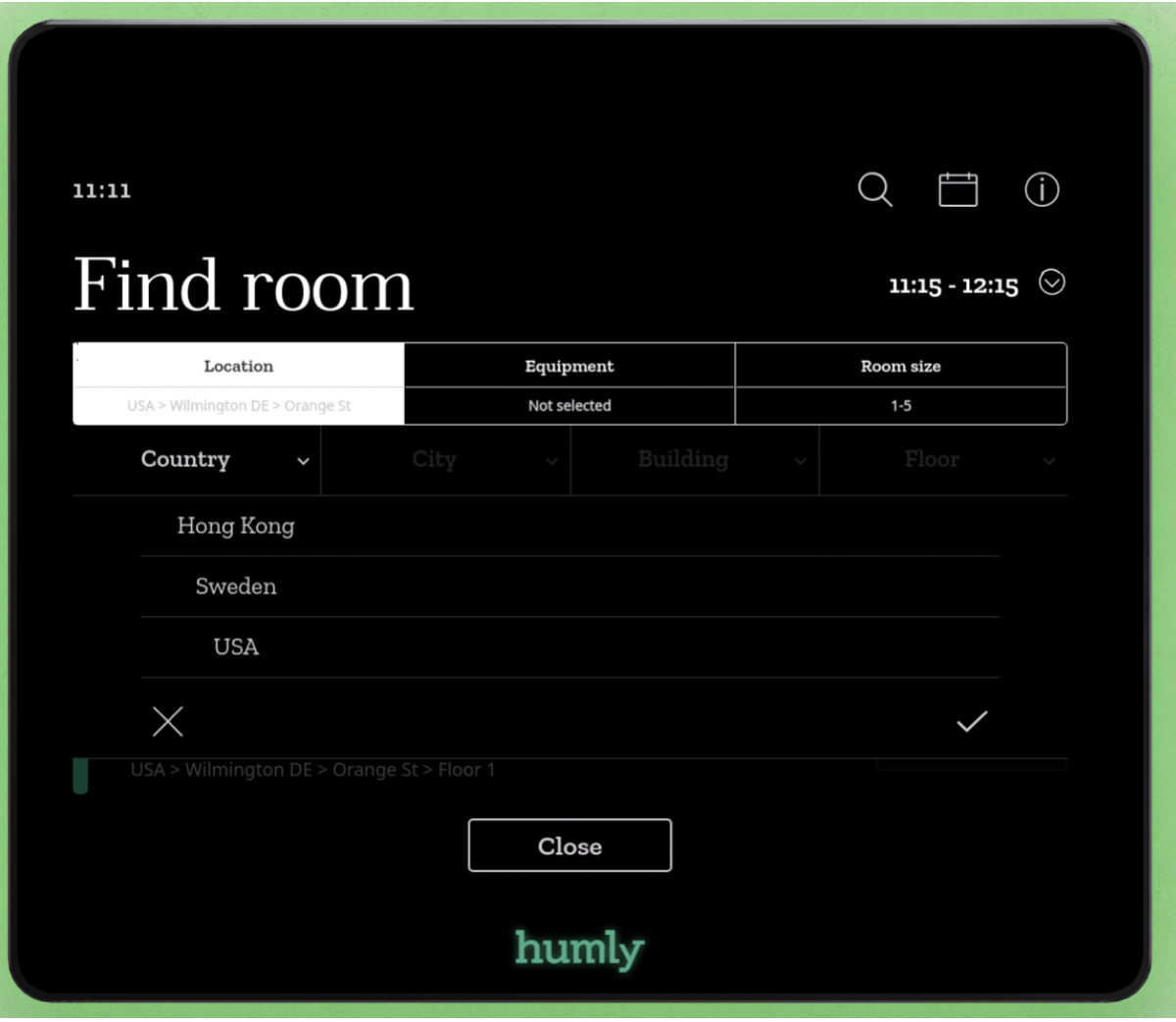 Humly Room Display User Guide